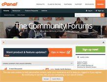Tablet Screenshot of forums.cpanel.net